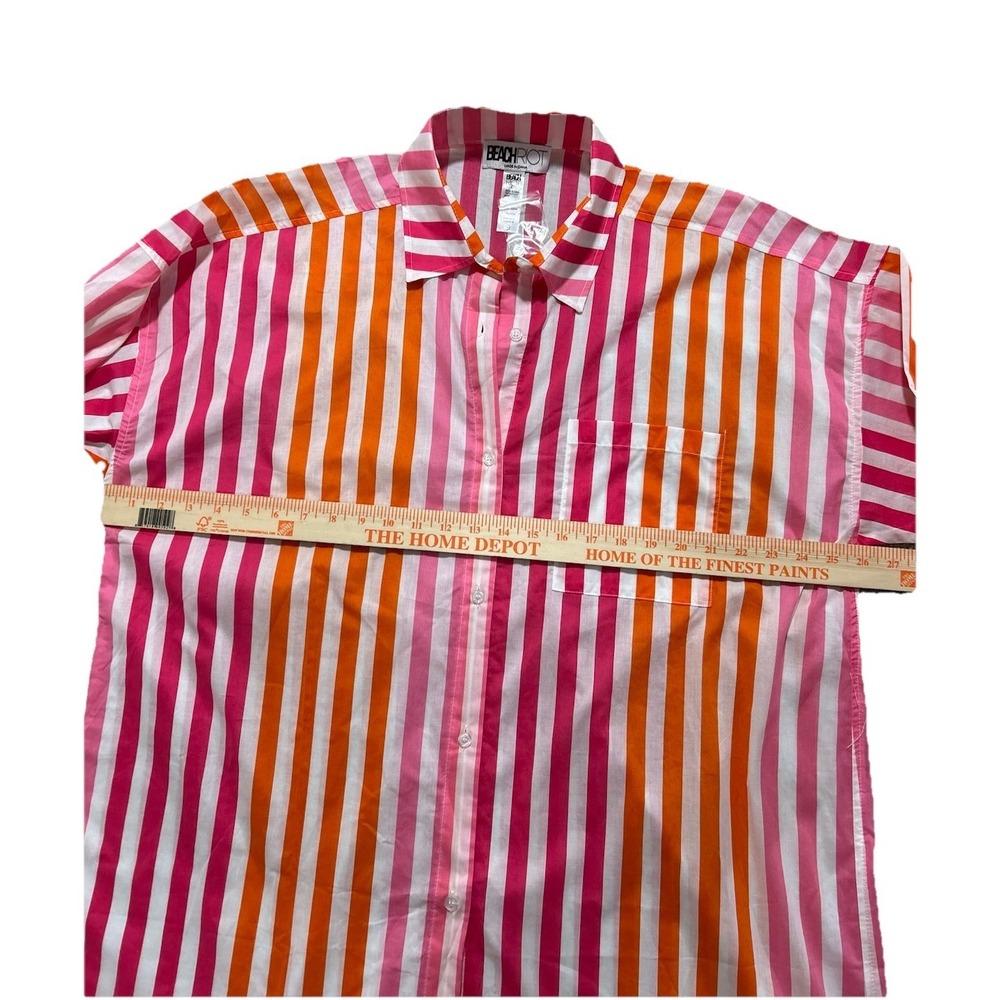 NEW Beach Riot Alexa Top Womens Petite‎ Large White Striped Sunset Long Sleeve - Picture 4 of 7